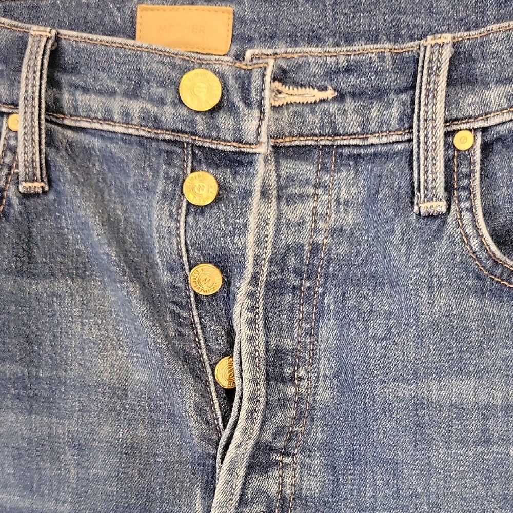 Mother High Rise Ankle Fray Jeans